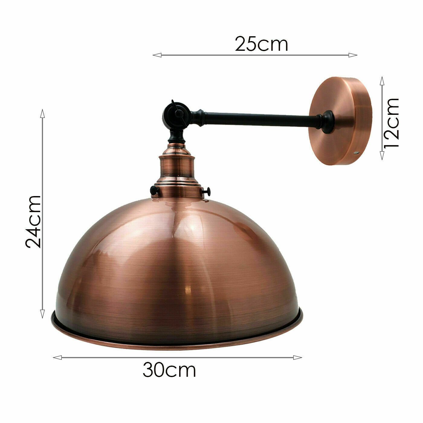 Lámparas de pared antiguas de metal con bombilla vintage de latón estilo industrial con tonos brillantes - Imagen 10 de 14
