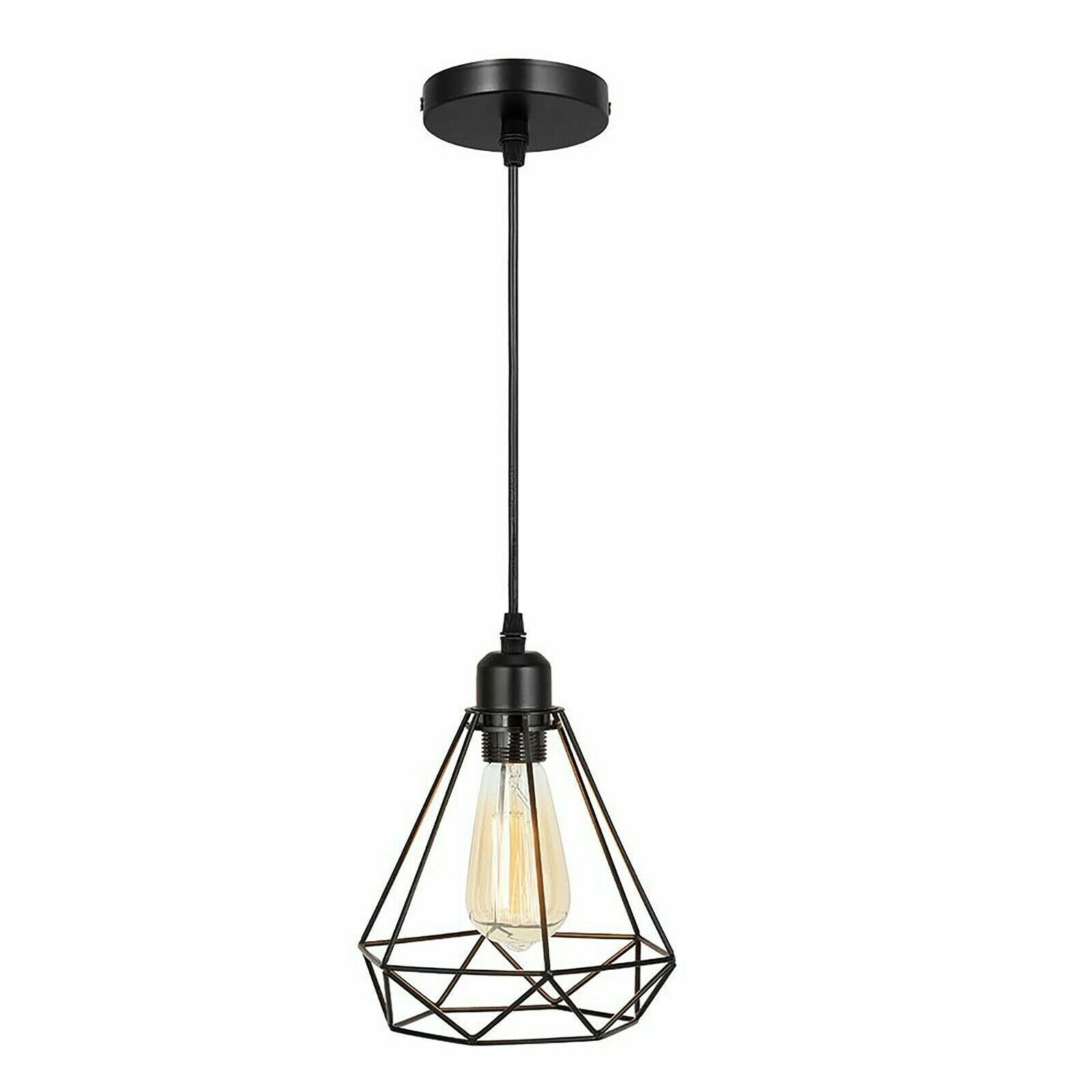Lámpara colgante vintage de metal con pantalla industrial retro luces de techo suspendidas - Imagen 13 de 48