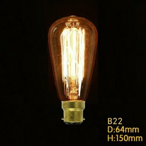 Bombilla Vintage LED B22 Edison 6/8W Filamento Regulable Jaula Ardilla, Paquete de 6 - Imagen 14 de 17