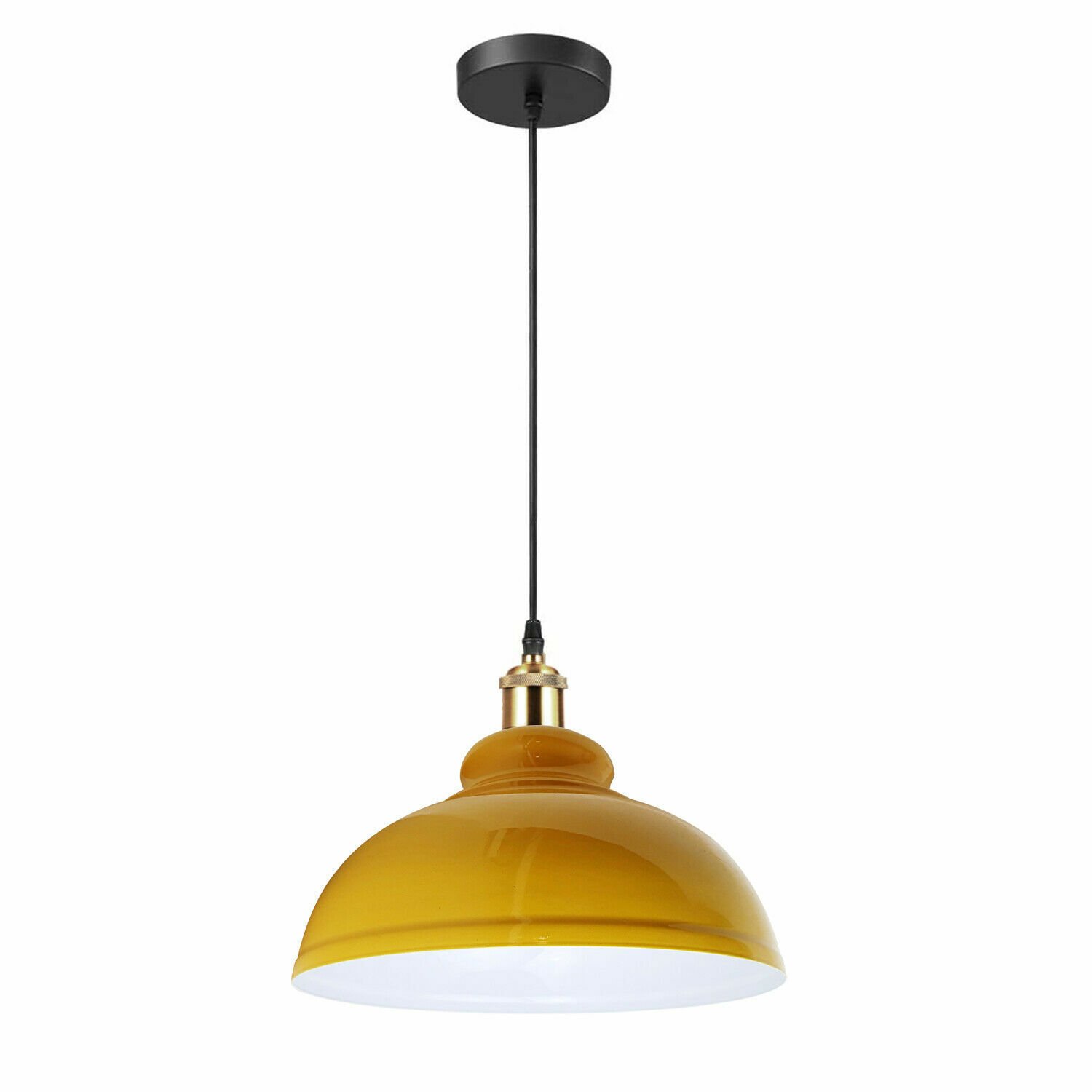 Lámpara Lámpara Metal Moderno Colgante Vintage Cúpula Tonos Techo Varios Colores - Imagen 17 de 25