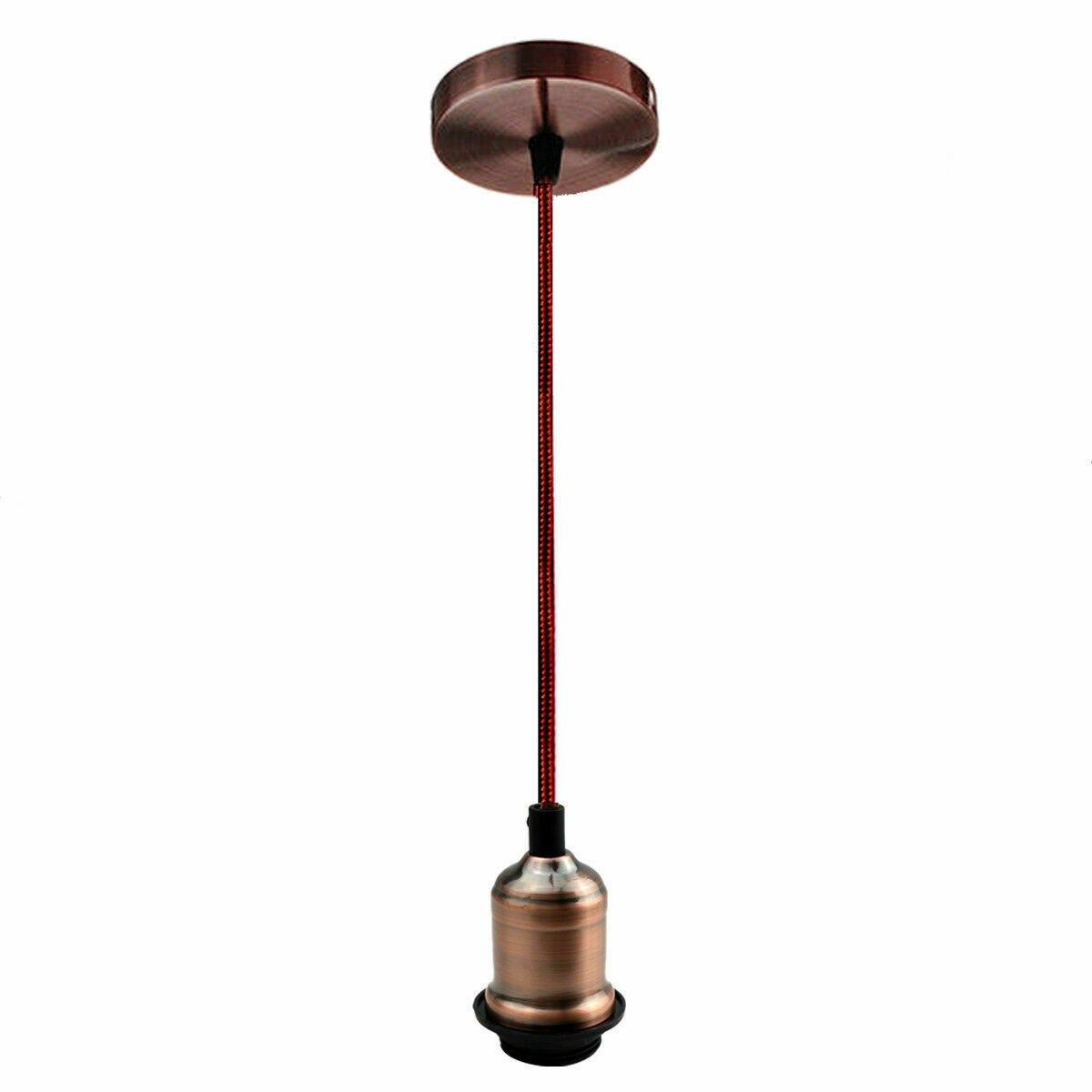 E27 Screw Light Bulb Holder Pendant Lighting Vintage Lamp Socket Fully Earthed - Picture 12 of 15