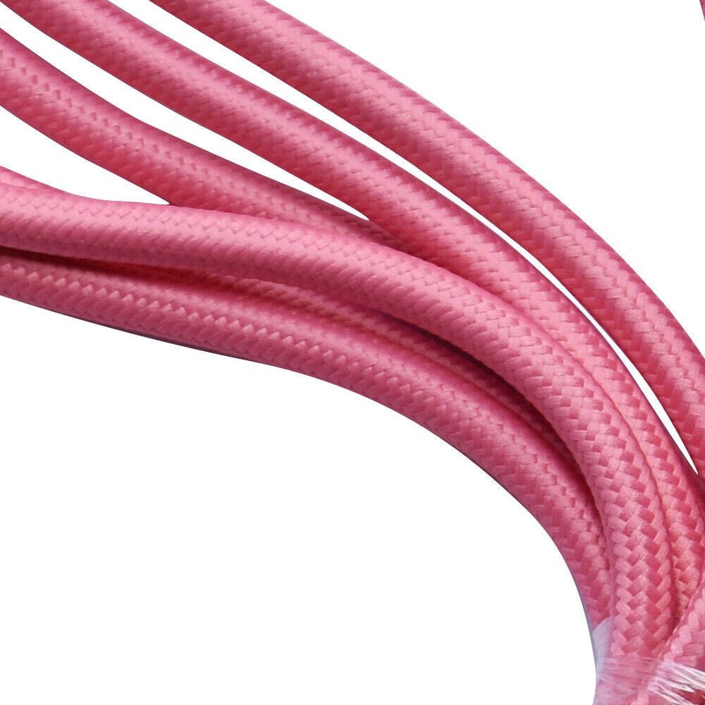 Geflochten 2/3 Kern Twisted 3 Kern Rund Rose Pink Flex Vintage Kabel Größe 0,75 mm UK - Bild 12 von 14