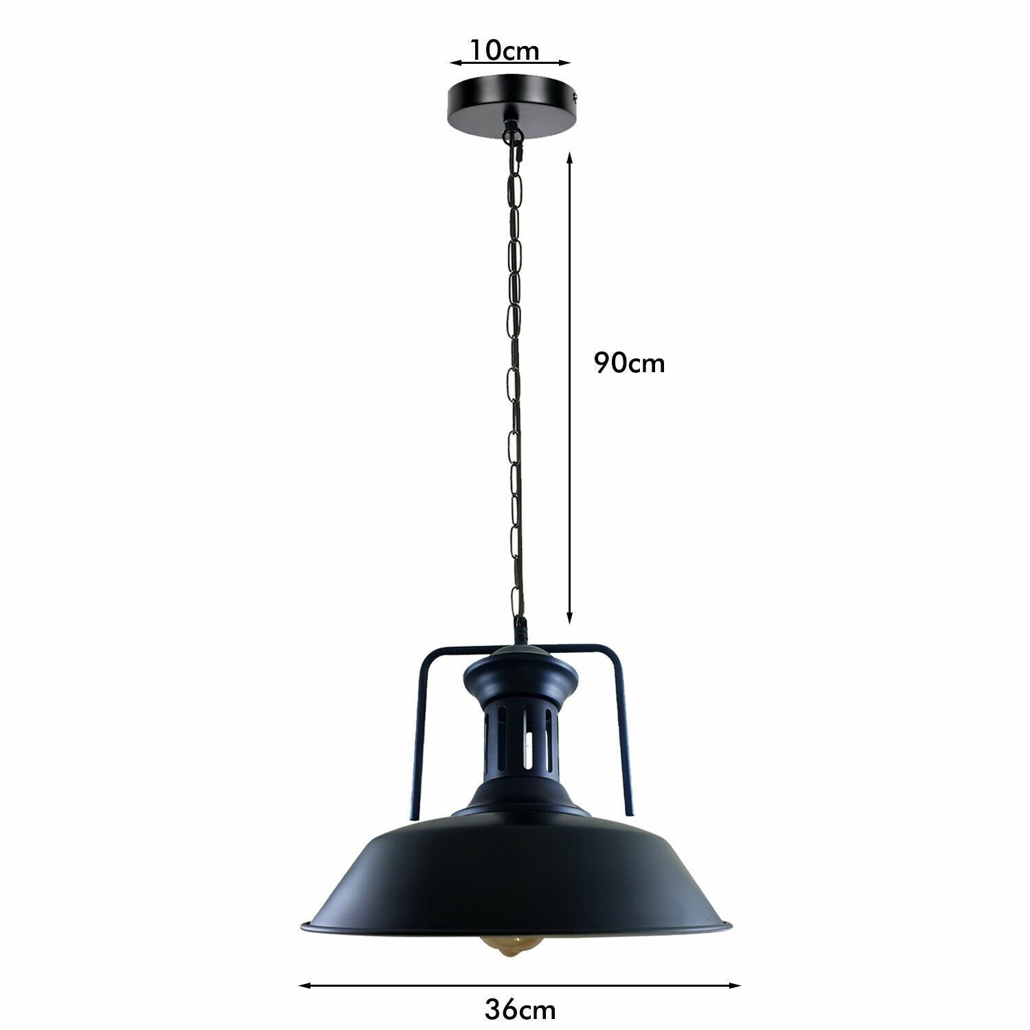 Moderne industrielle Retro Vintage Deckenanhänger Leuchte Lampenschirm Kronleuchter Lampe - Bild 13 von 42