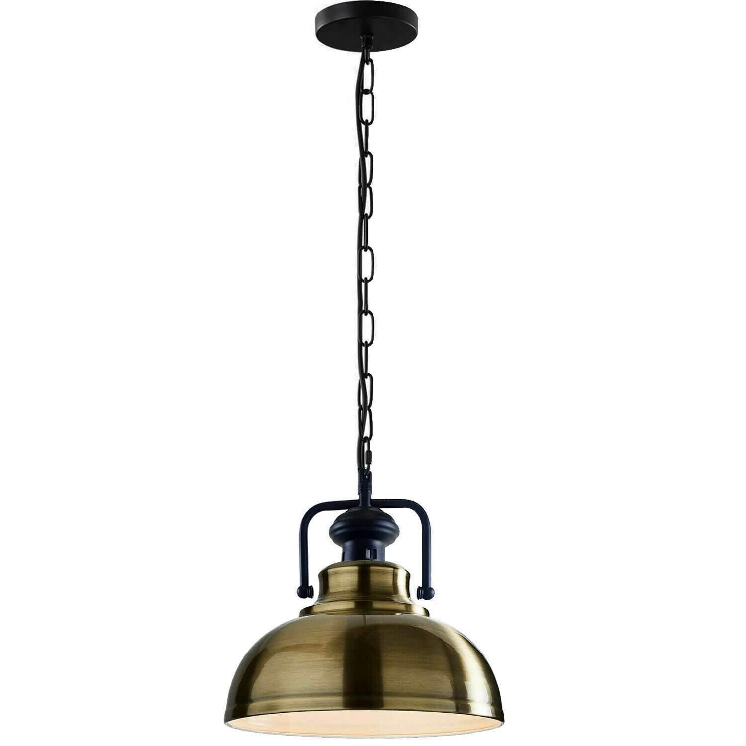 Metal Pendant Chain Light Shade Ceiling Lamp Industrial Bedroom Kitchen Lamps - Picture 11 of 25