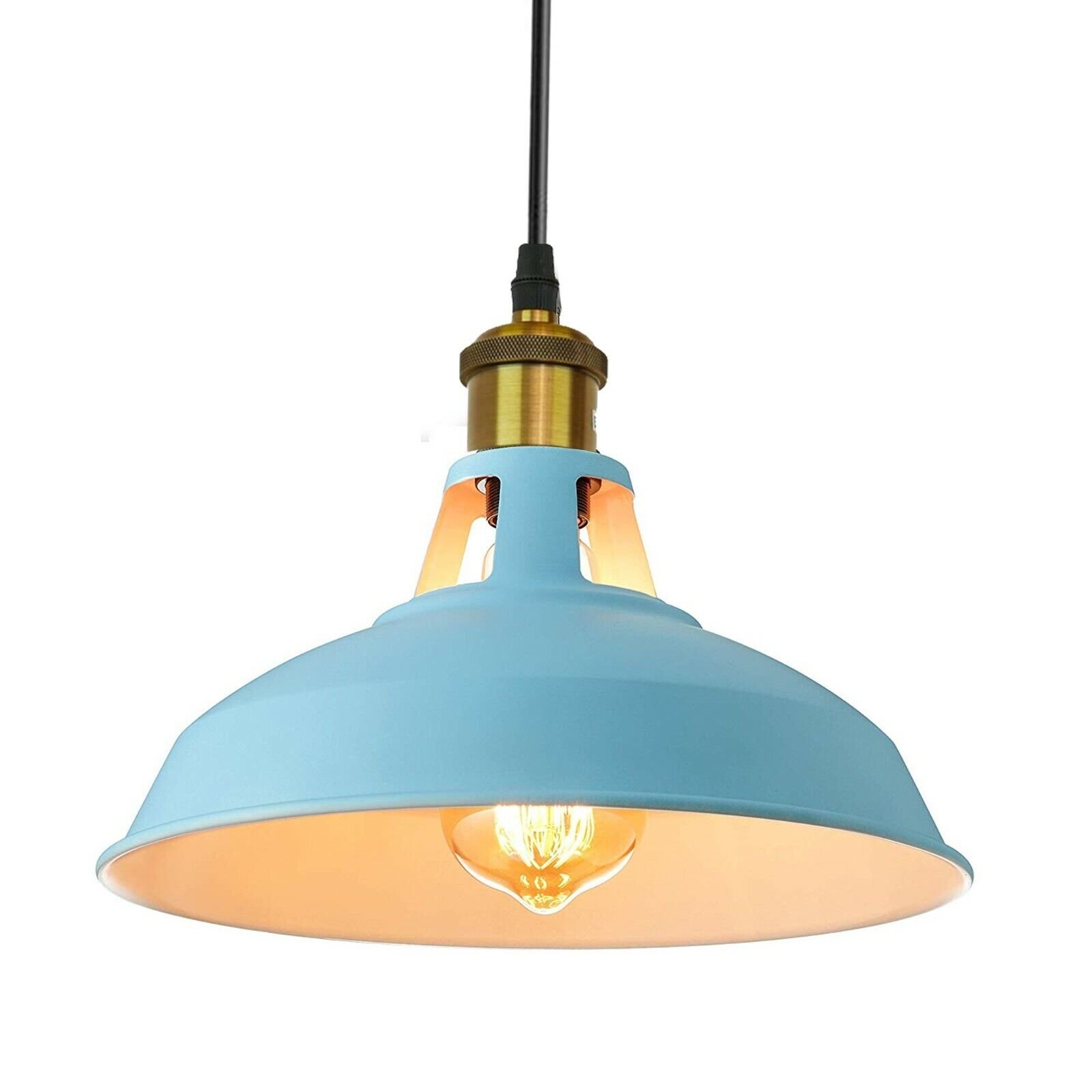 Moderna Pantalla de Techo de Metal Colgante Tonos de Luz Estilo Retro Iluminación de Color - Imagen 15 de 26