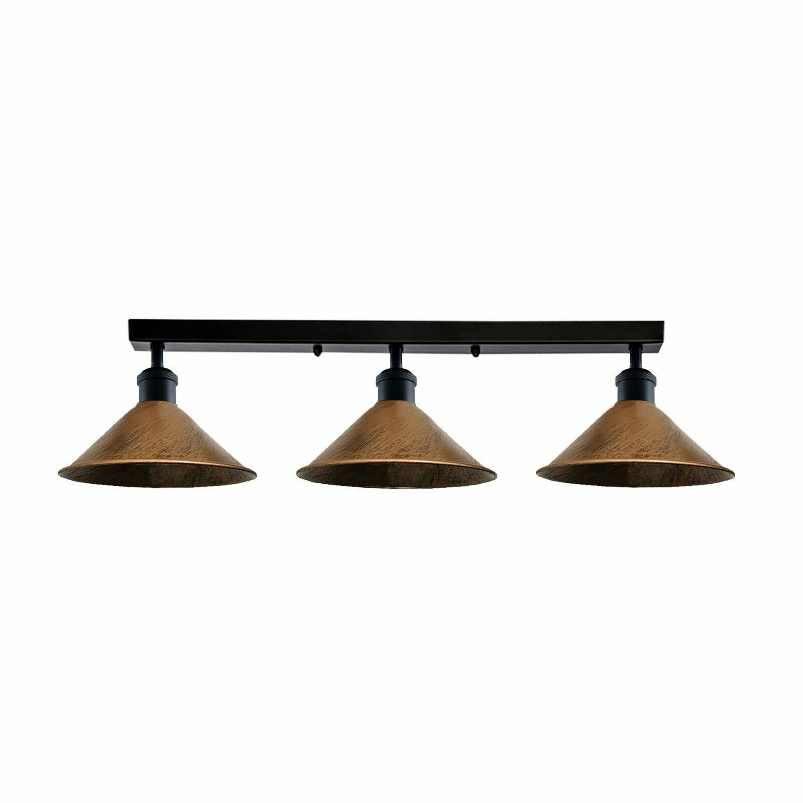 Techo estilo industrial vintage retro metal moderno color luz empotrada Reino Unido - Imagen 15 de 20