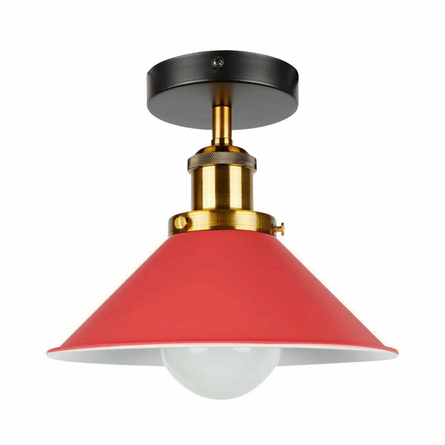 Lámpara colgante de metal industrial con pantalla de techo empotrada estilo moderno E27 - Imagen 12 de 14