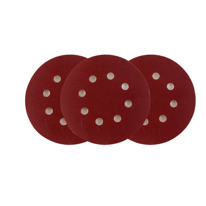 Disco de lijado/papel de lija 125 mm círculo 5" 8 almohadillas de orificios 40-600 GRIT - Imagen 27 de 32