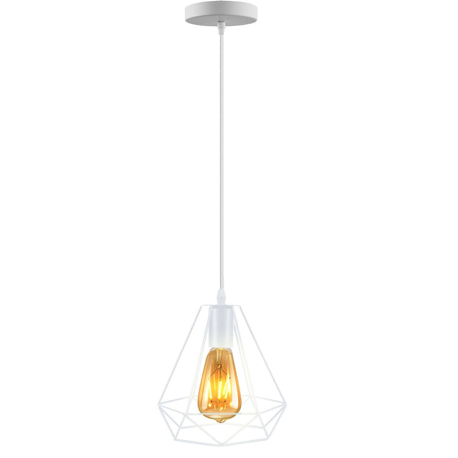 Lámpara colgante vintage de metal con pantalla industrial retro luces de techo suspendidas - Imagen 32 de 48