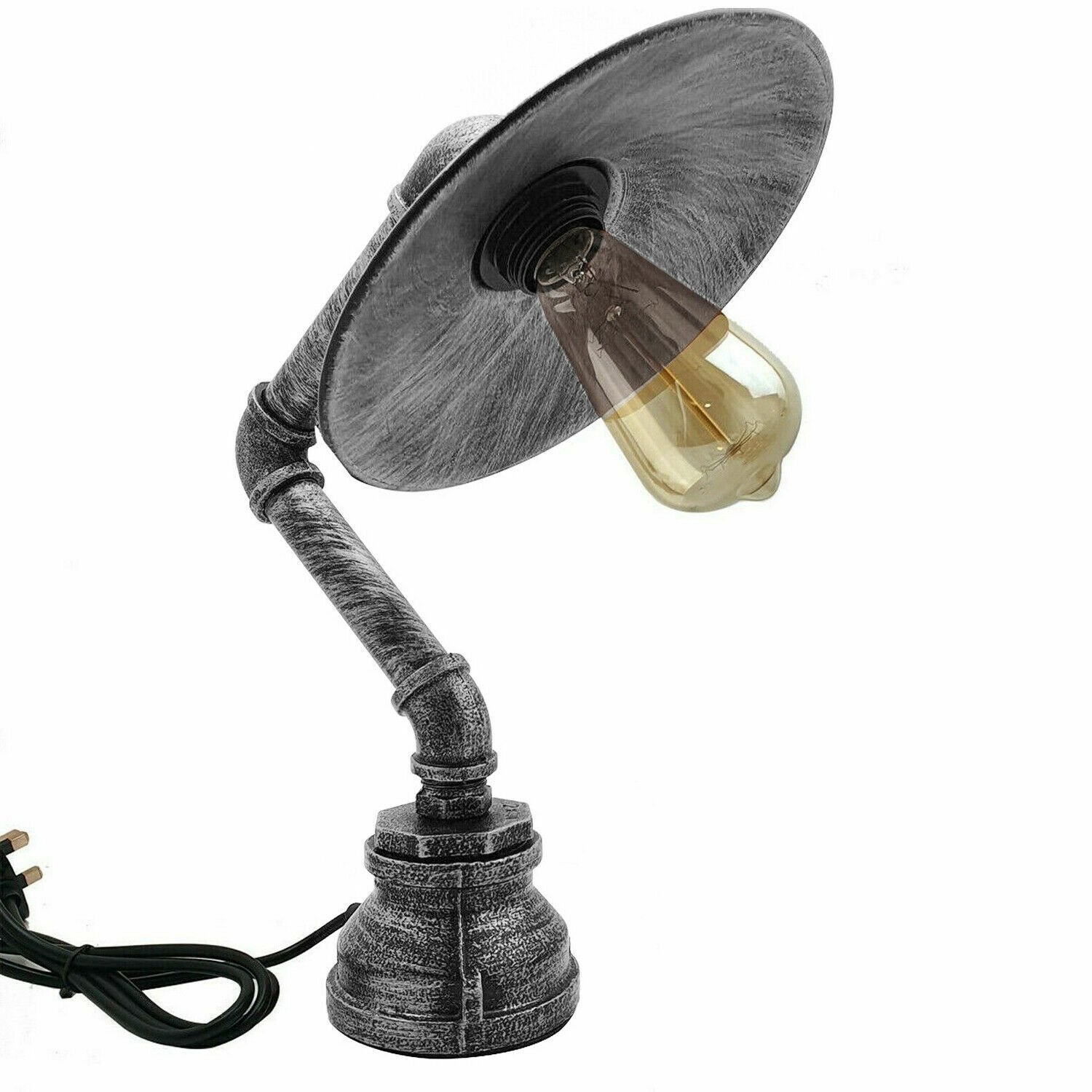 Industrial Robot Table Desk Lamp Pipe Steampunk Vintage Office Bedroom Light - Picture 26 of 30