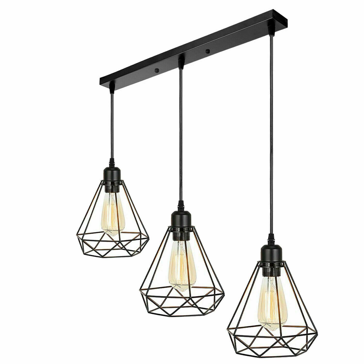 Lámpara colgante vintage de metal con pantalla industrial retro luces de techo suspendidas - Imagen 27 de 48