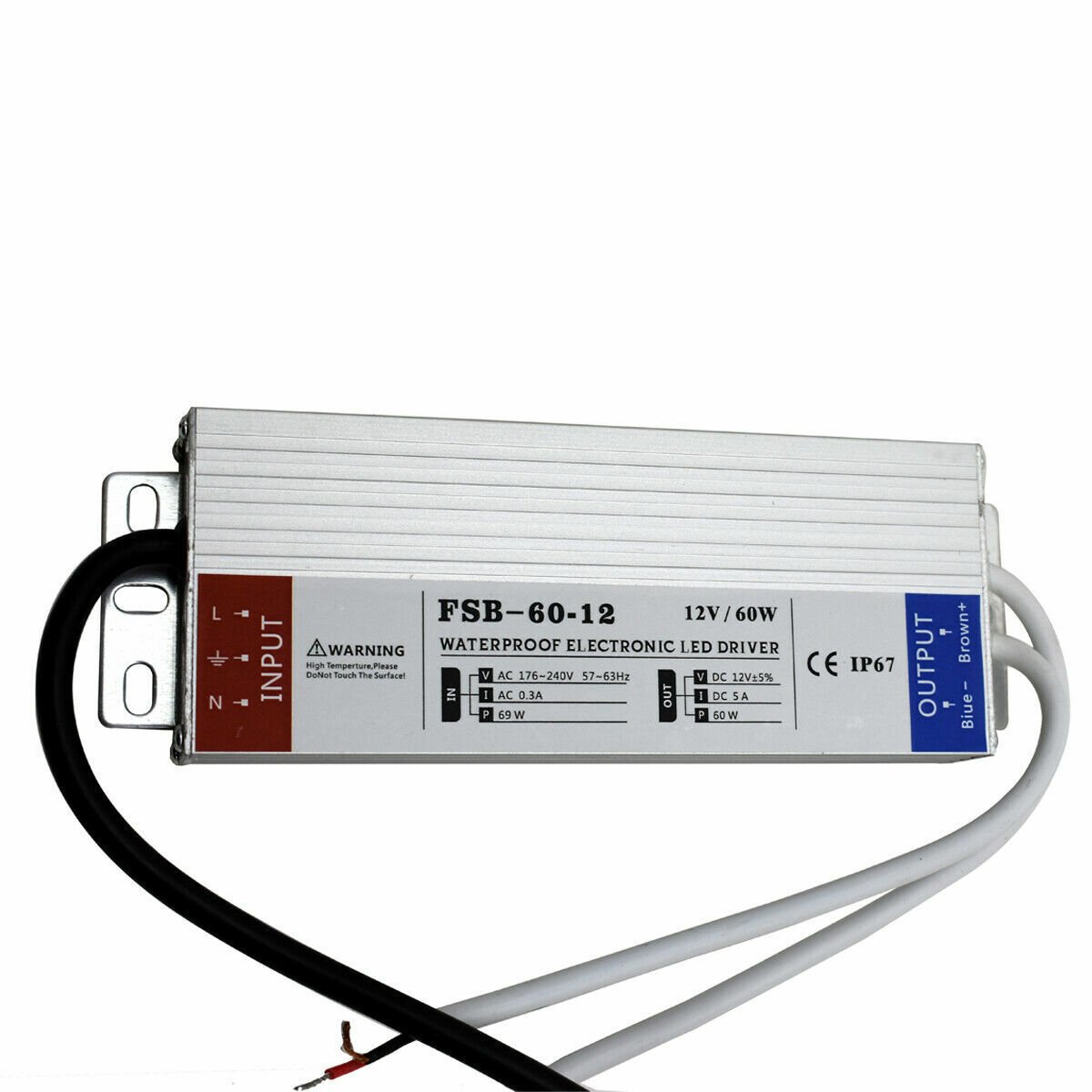 Transformador de fuente de alimentación impermeable controlador delgado DC12V IP67 240 V CA a CC para LED - Imagen 8 de 17