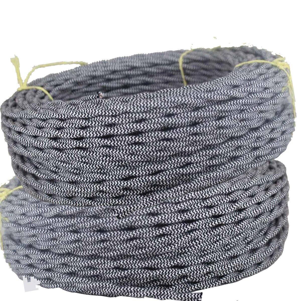 Vintage Color Fabric Cable Wire 2 Core Twisted Electric Light Lamp 5 Pack Cable - Picture 31 of 107