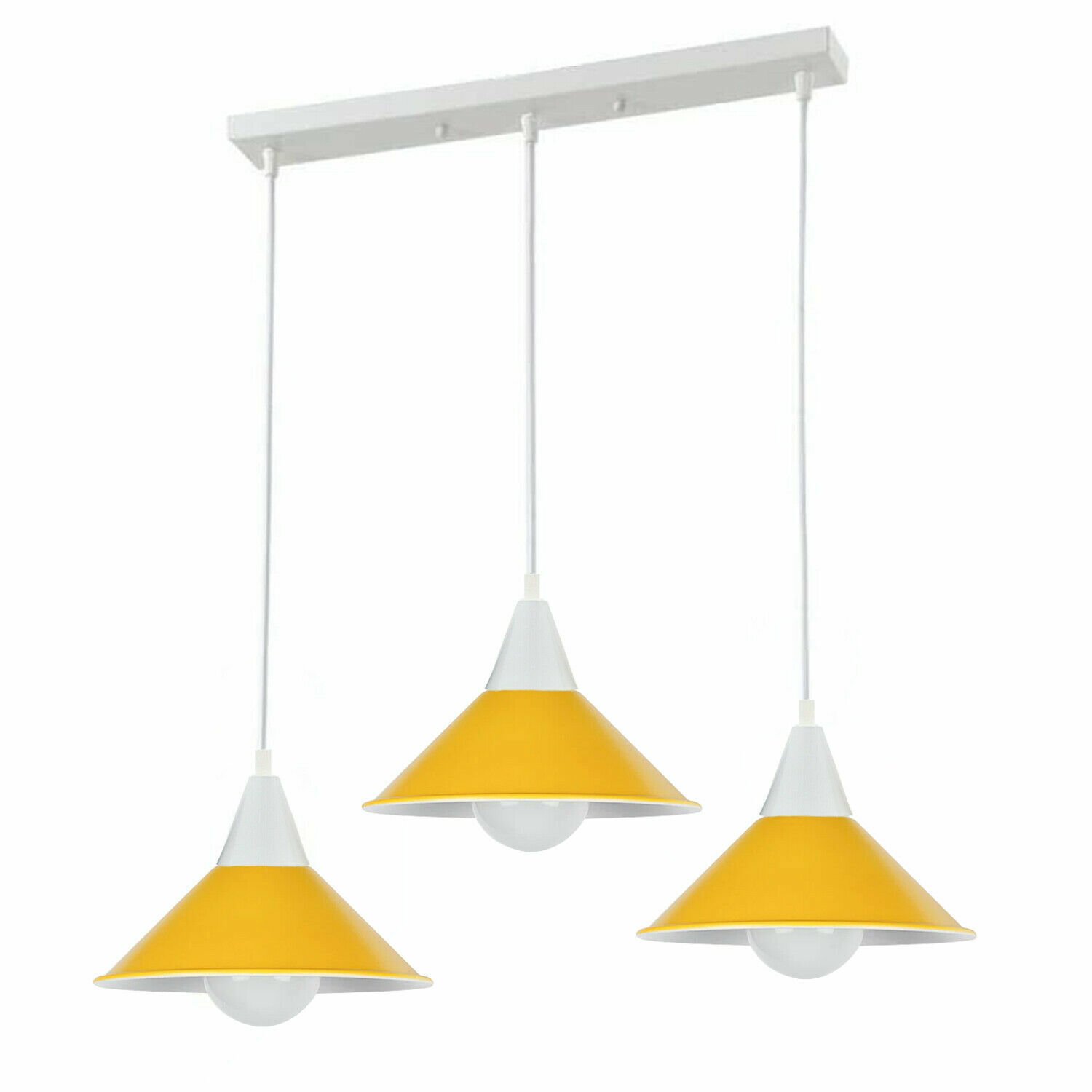 Pendelleuchte Deckenleuchte 3 Kopflampenschirm Industrial Retro Modern PVC Kabelverschraubung - Bild 12 von 21