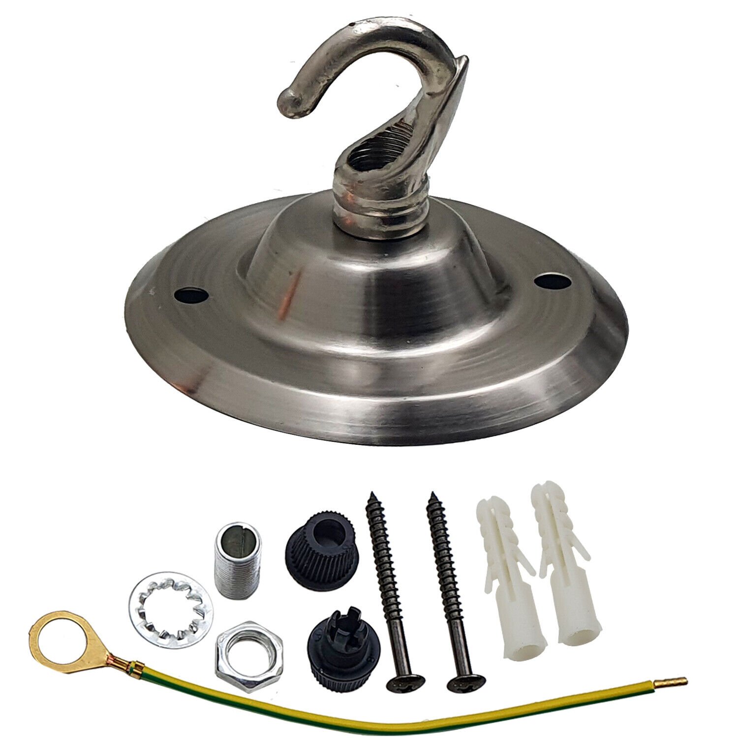 Ceiling Rose Hook Plate Light Fitting Chandelier 75mm Diameter Choose Color