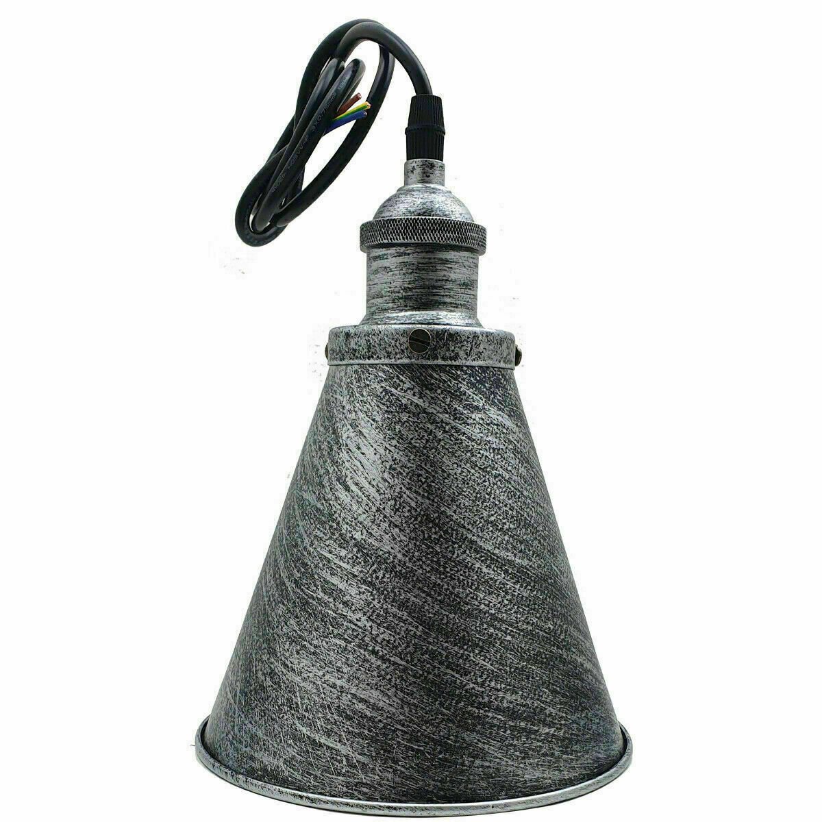 Lámpara colgante de metal claro de 3 cabezales techo industrial retro loft colgante vintage - Imagen 13 de 16