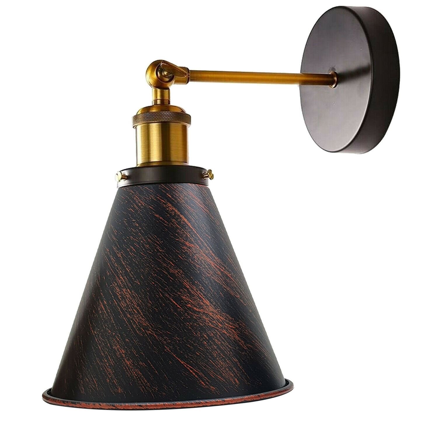 Iluminación interior con forma de cono de metal para luz de pared industrial vintage - Imagen 12 de 15