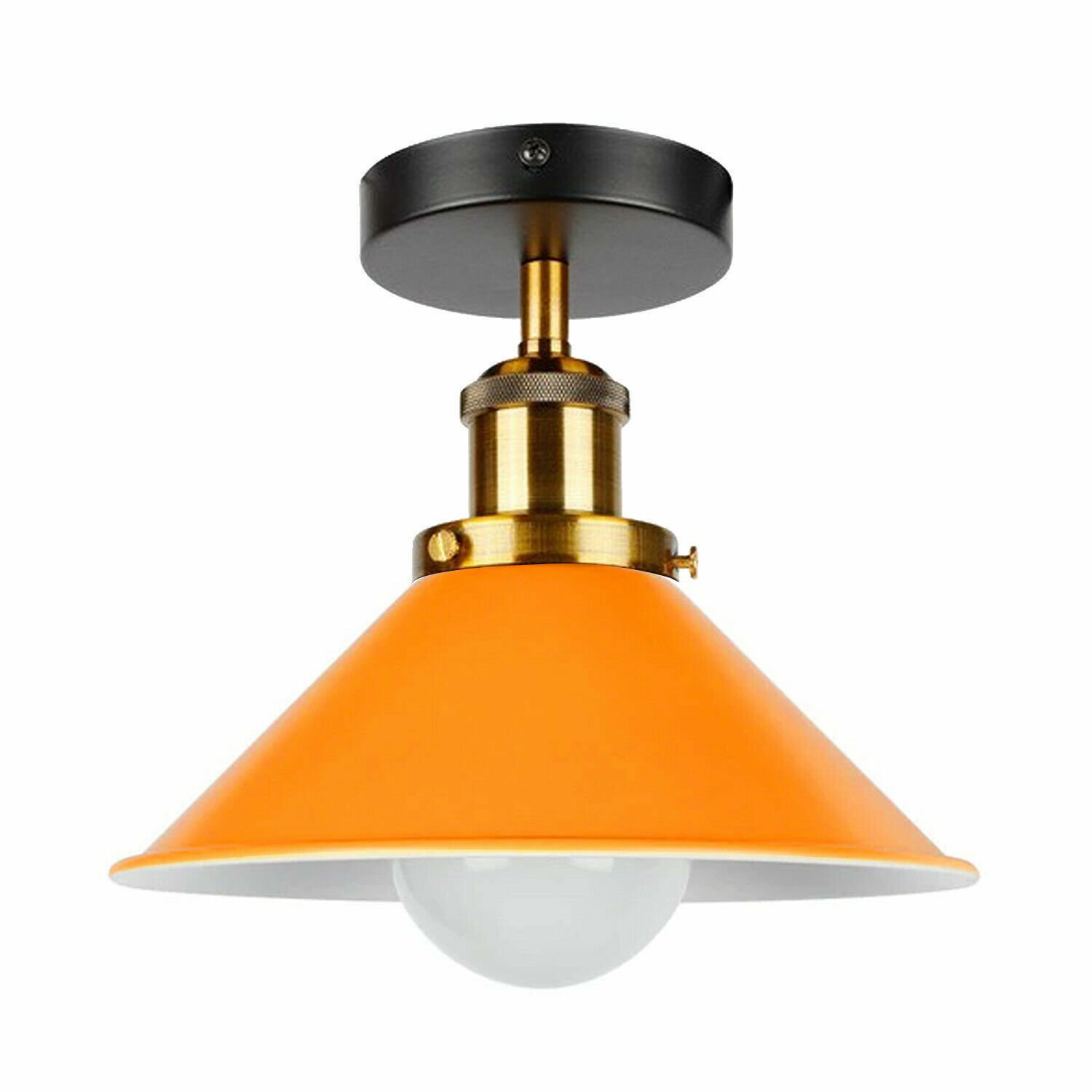 Lámpara colgante de metal industrial con pantalla de techo empotrada estilo moderno E27 - Imagen 13 de 14