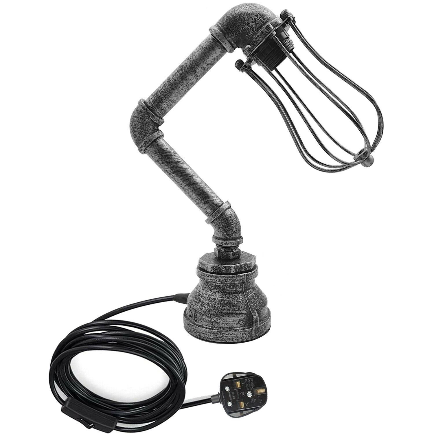 Nachtlampe Industrie Metall Wohnzimmer Schreibtisch Tisch Licht Ballon LED Birne UK - Bild 22 von 32