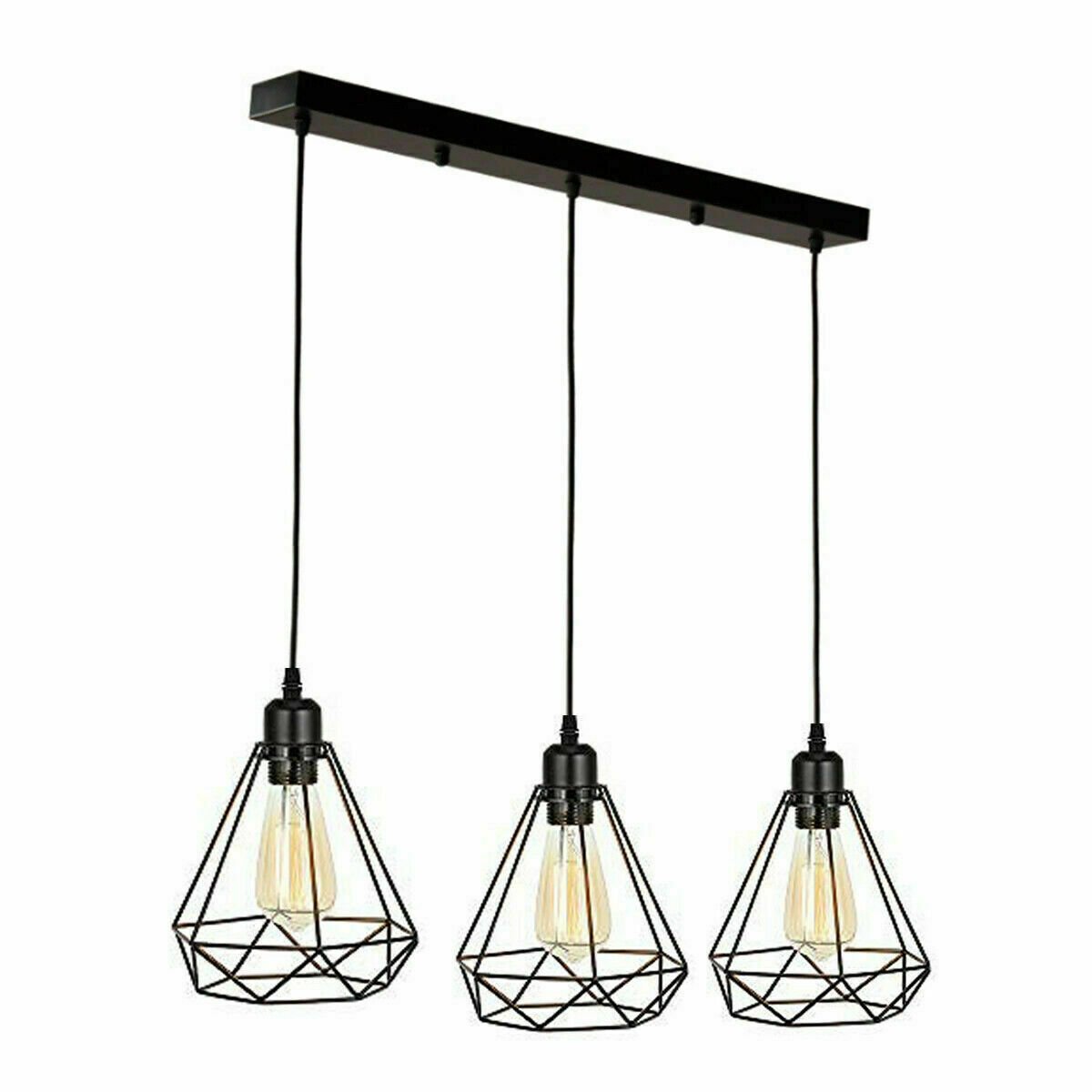 Lámpara colgante vintage de metal con pantalla industrial retro luces de techo suspendidas - Imagen 28 de 48
