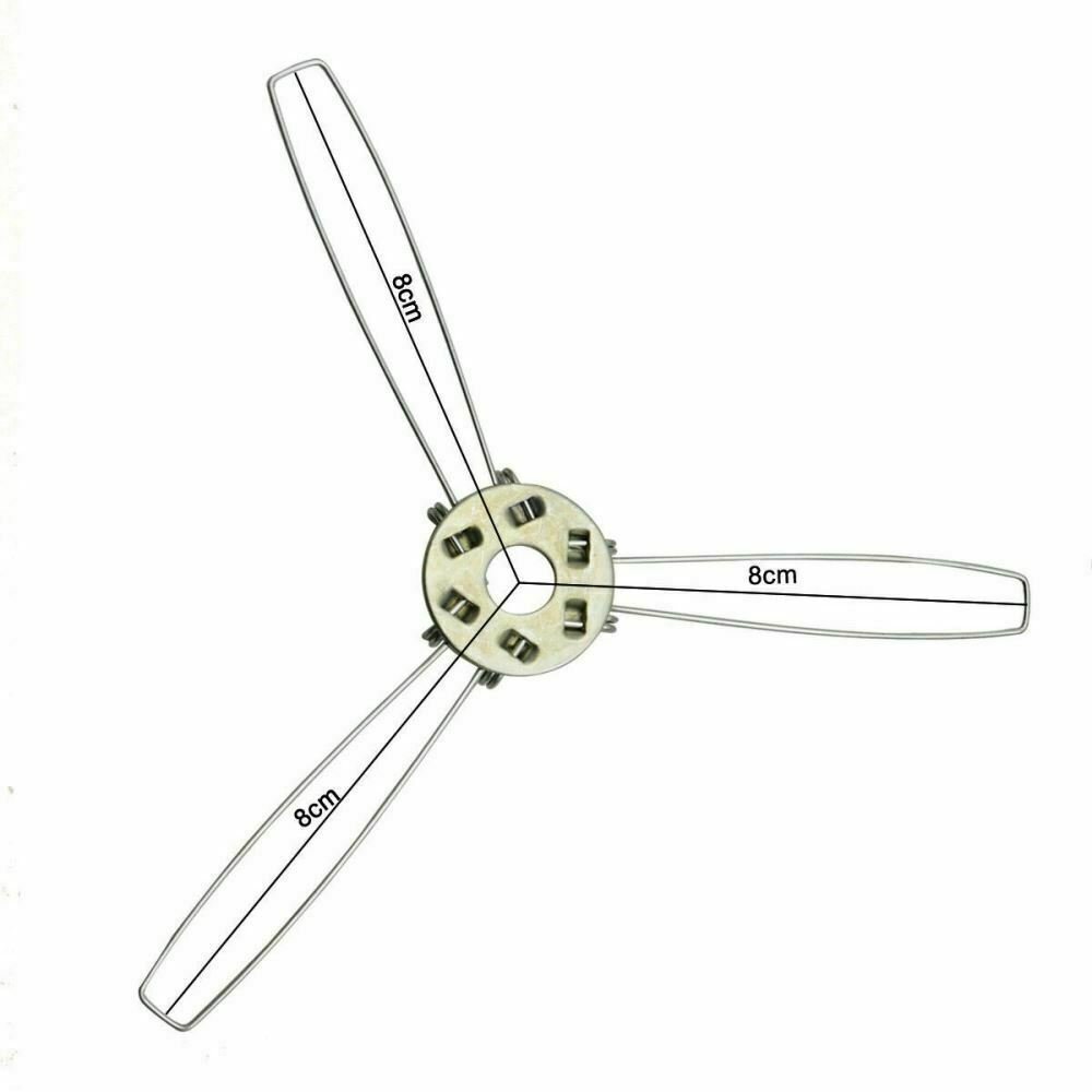 Pieza de montaje del retenedor con clip de resorte para pantalla de lámpara de vidrio 6 cm-16 cm 2/3 brazos clips Reino Unido - Imagen 13 de 15