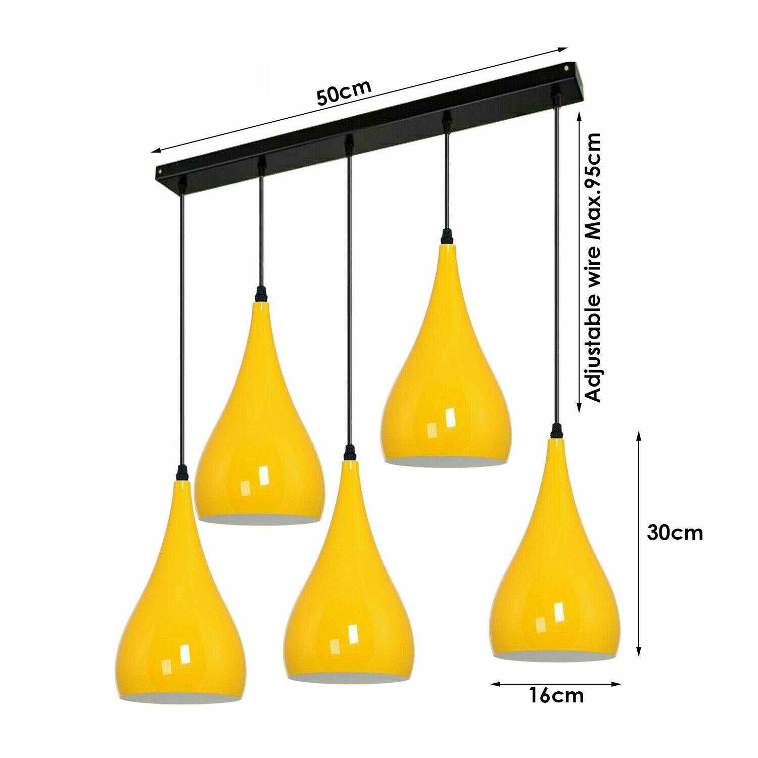 5 Köpfe Moderne Pendelleuchte Deckenlampe Hängekronleuchter Loft Café Leuchte - Bild 6 von 21