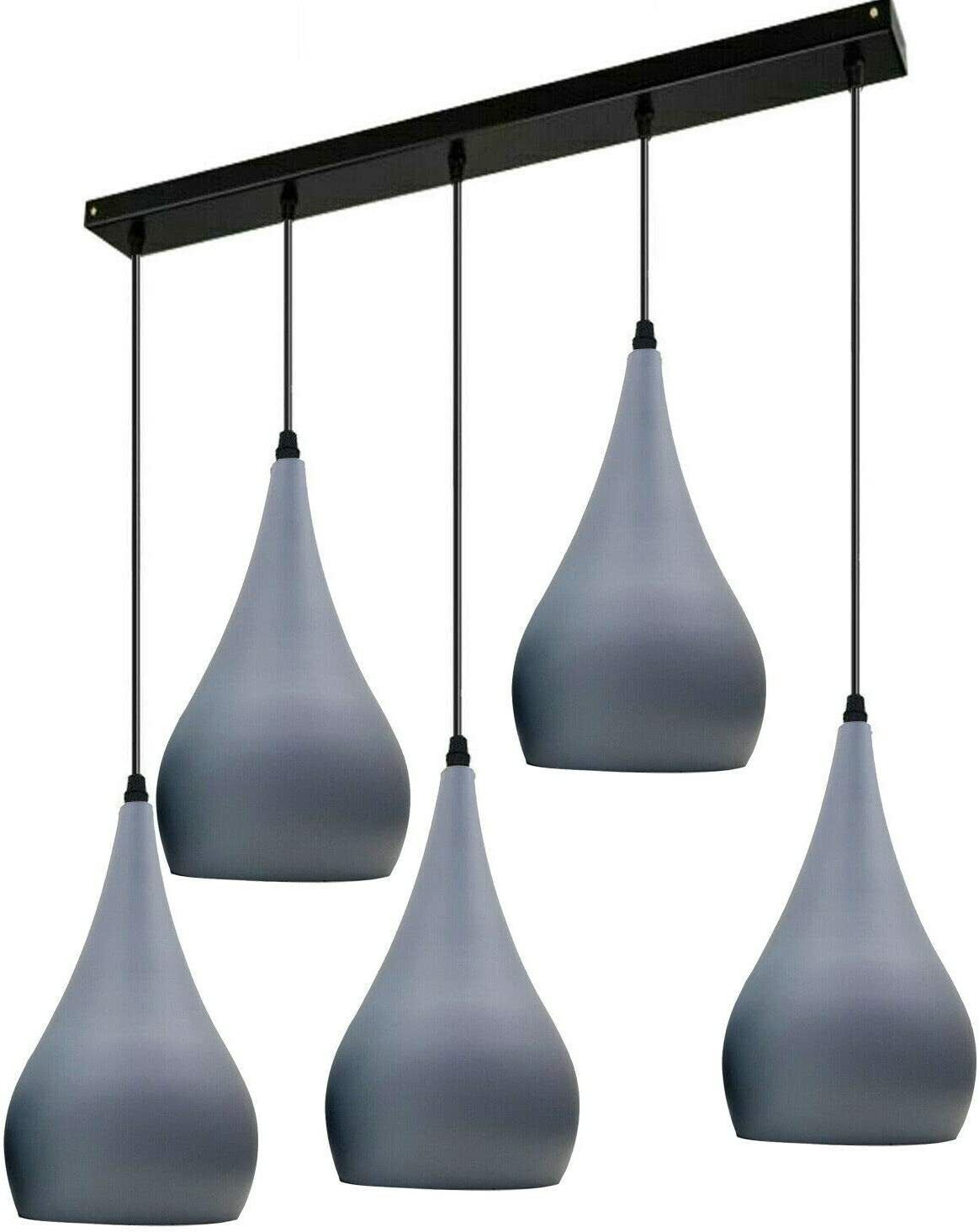 5 Köpfe Moderne Pendelleuchte Deckenlampe Hängekronleuchter Loft Café Leuchte - Bild 20 von 21