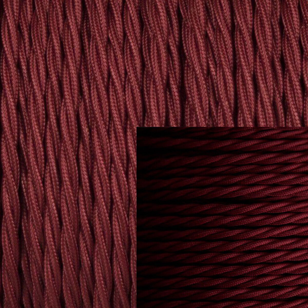 Vintage Color Fabric Cable Wire 2 Core Twisted Electric Light Lamp 5 Pack Cable - Picture 85 of 107