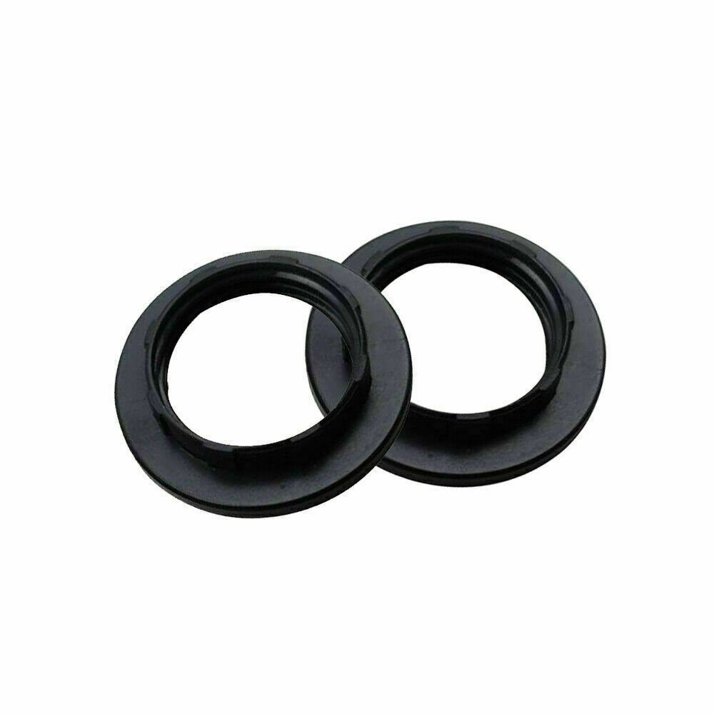 2 x Pantalla de plástico negro/blanco collar anillo hilo lámpara pantalla de luz E27/E14 - Imagen 14 de 15