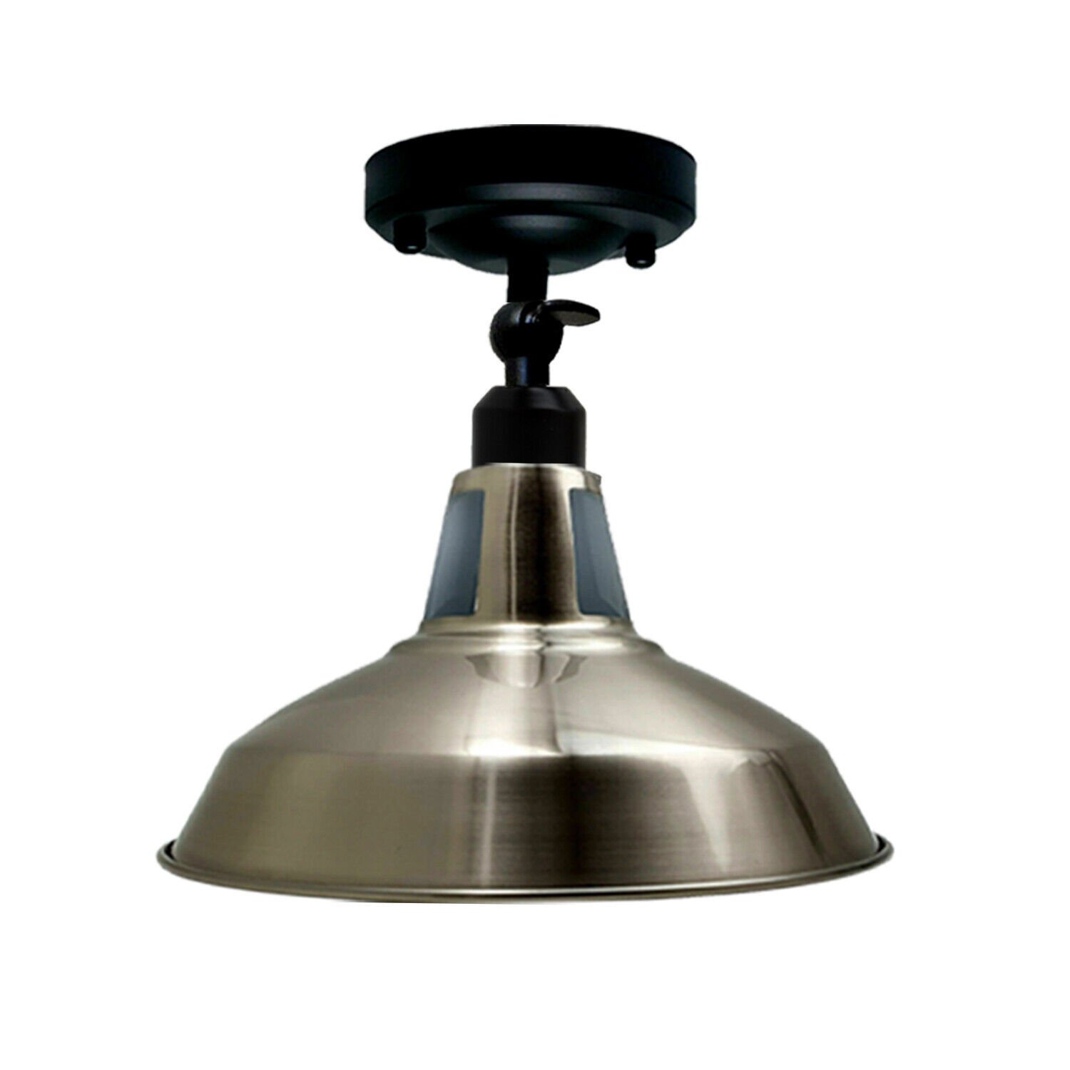 Kit de luz de techo ranura de granero color pantalla de metal montaje al ras E27 soporte de luz - Imagen 18 de 21