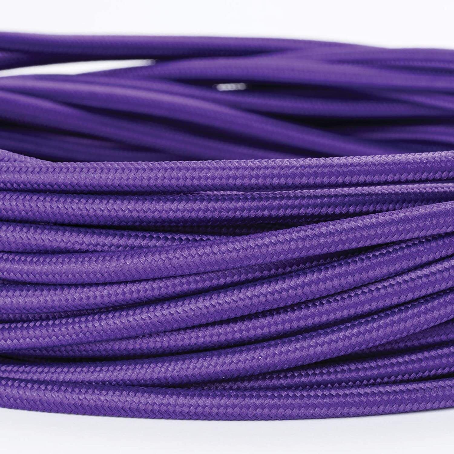 Runde 3 Kerne 3 AMP geflochtenes Stoffkabel Beleuchtungslampe Flex Vintage Stoffkabel - Bild 16 von 32