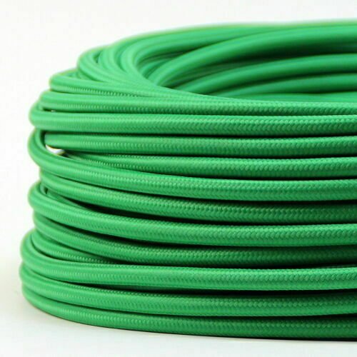 Runde 3 Kerne 3 AMP geflochtenes Stoffkabel Beleuchtungslampe Flex Vintage Stoffkabel - Bild 12 von 32