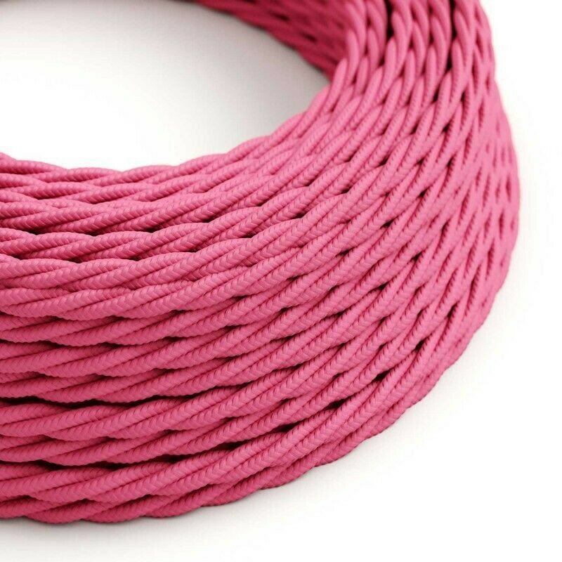 Vintage Color Fabric Cable Wire 2 Core Twisted Electric Light Lamp 5 Pack Cable - Picture 99 of 107