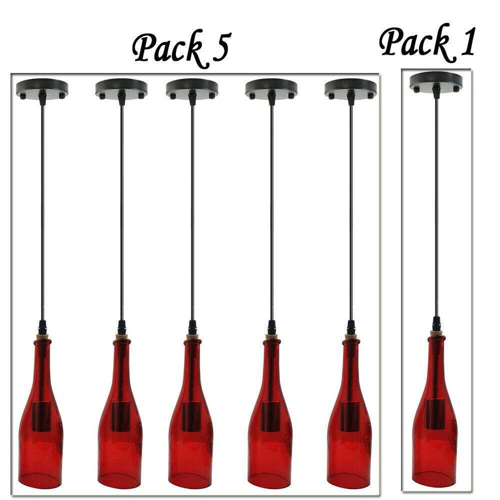 Moderne Deckenlampe Weinflasche Kronleuchter Pendelleuchte Hängelampenschirm - Bild 13 von 34