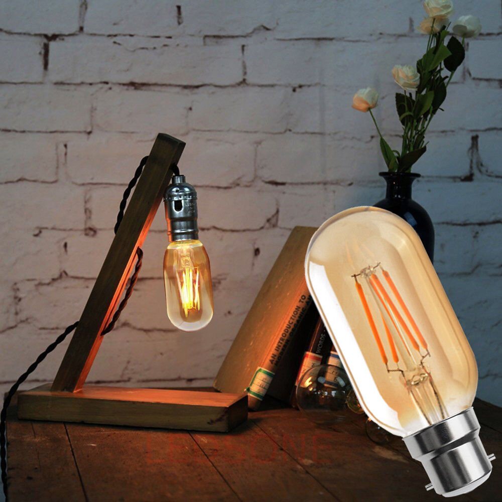 Bombilla LED 4W T45/T185 Industrial Vintage Blanco Cálido Edison Bombilla E27/B22 - Imagen 15 de 21