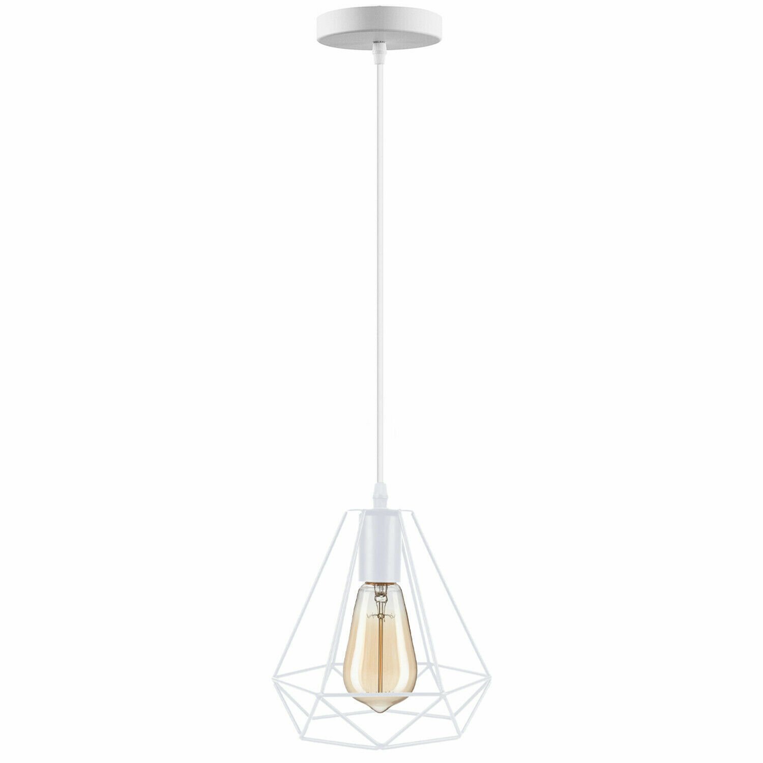 Lámpara colgante vintage de metal con pantalla industrial retro luces de techo suspendidas - Imagen 37 de 48