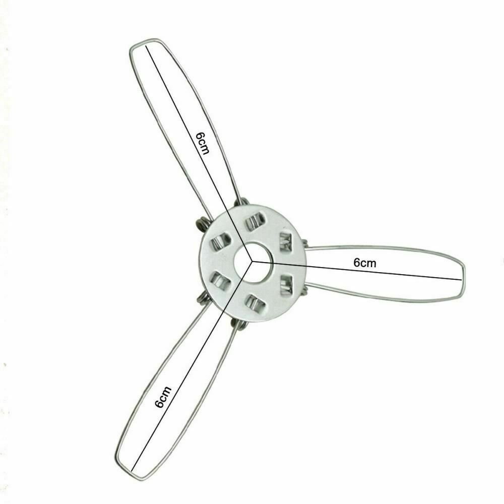 Pieza de montaje del retenedor con clip de resorte para pantalla de lámpara de vidrio 6 cm-16 cm 2/3 brazos clips Reino Unido - Imagen 12 de 15