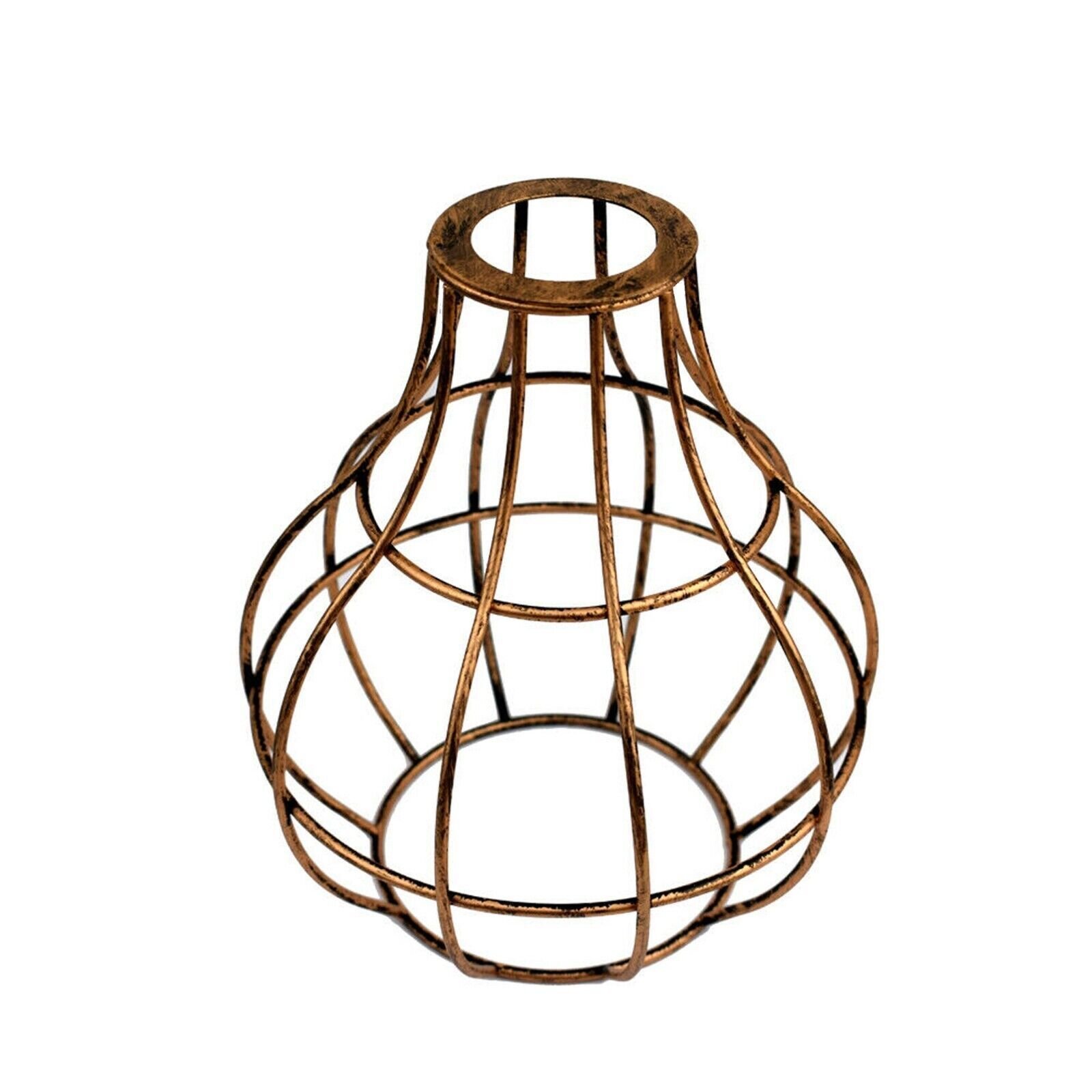 Lámpara colgante de metal techo industrial geométrico alambre jaula pantalla decoración - Imagen 20 de 24