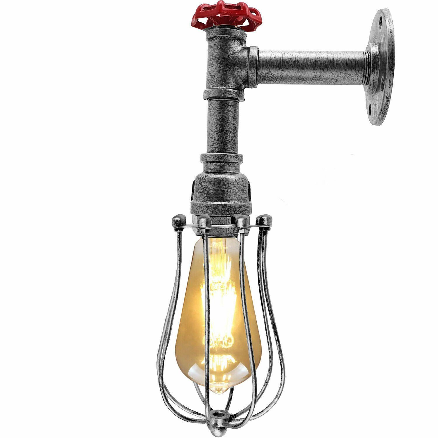 Industrial Wall Pipe Lamp Retro Light Steampunk Vintage Wall Sconce Lights UK - Picture 12 of 14
