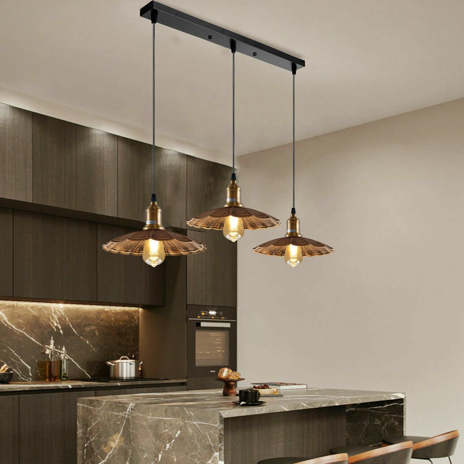 Ceiling Pendant Light Metal Retro Loft Industrial Lampshades E27 Screw Holder UK - Picture 27 of 29