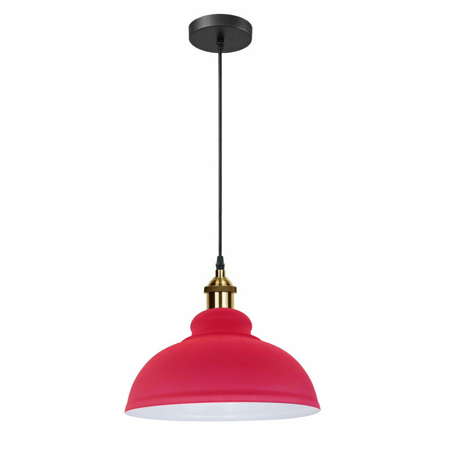 Lámpara Lámpara Metal Moderno Colgante Vintage Cúpula Tonos Techo Varios Colores - Imagen 9 de 25