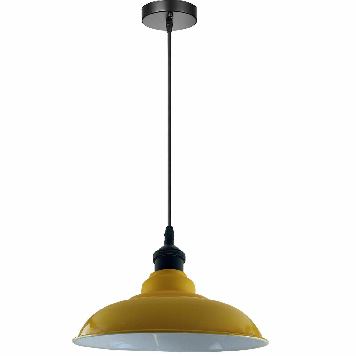 Lámpara colgante de colección luz de techo de metal industrial luces retro soporte E27 - Imagen 22 de 22