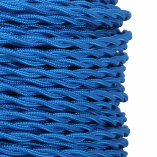 Vintage Color Fabric Cable Wire 2 Core Twisted Electric Light Lamp 5 Pack Cable - Picture 78 of 107
