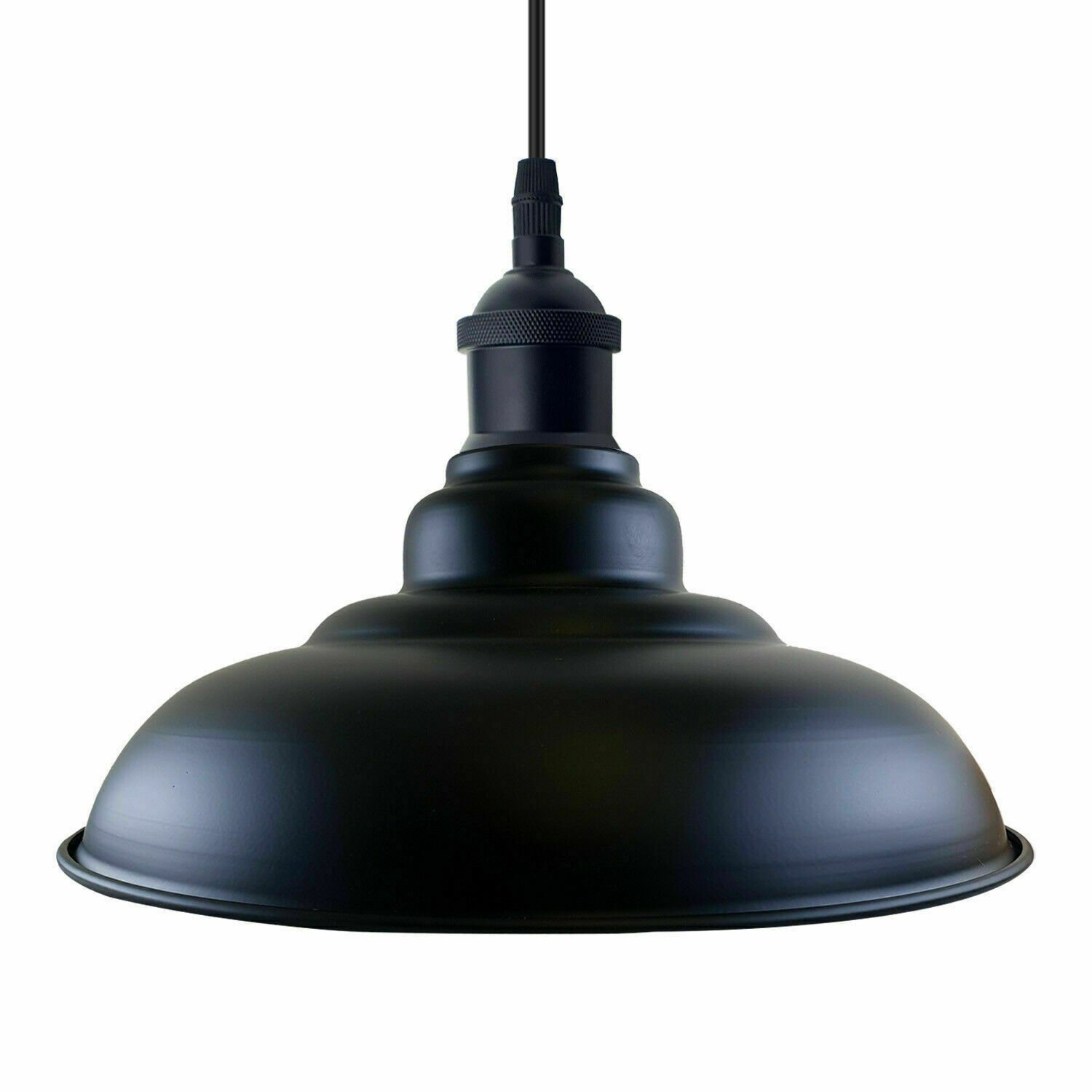 Lámpara colgante de colección luz de techo de metal industrial luces retro soporte E27 - Imagen 14 de 22