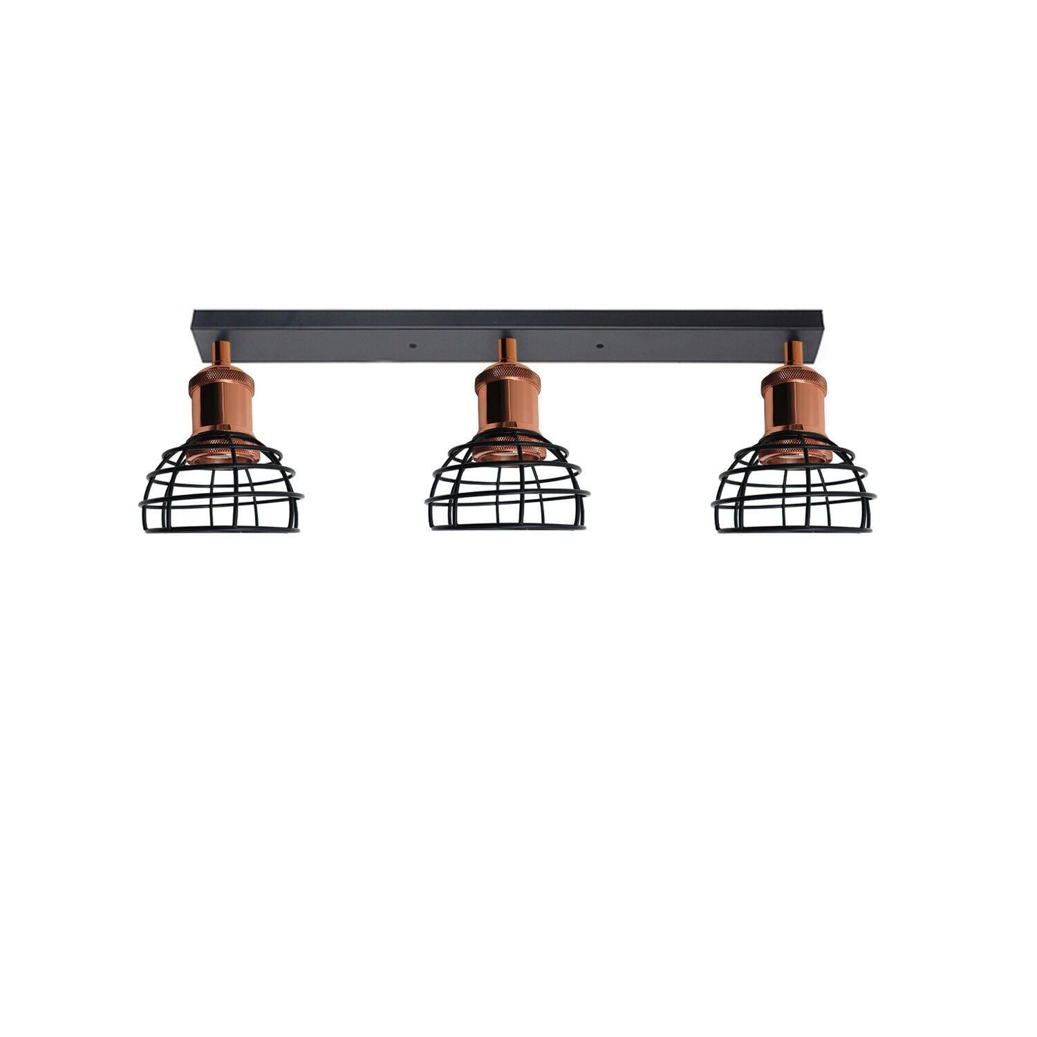 Moderna luz de techo LED industrial de 3 vías E27 para montaje interior - Imagen 9 de 12