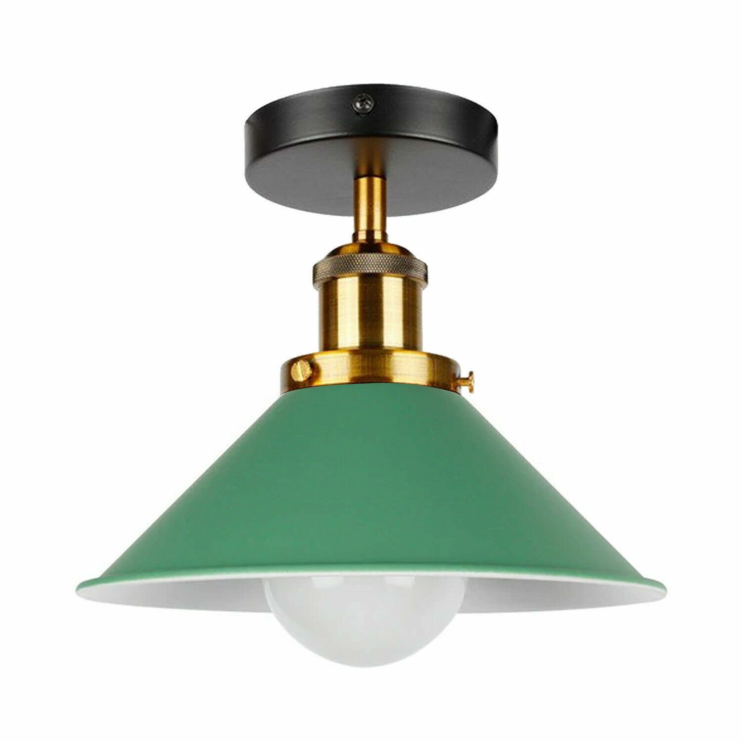 Lámpara colgante de metal industrial con pantalla de techo empotrada estilo moderno E27 - Imagen 10 de 14