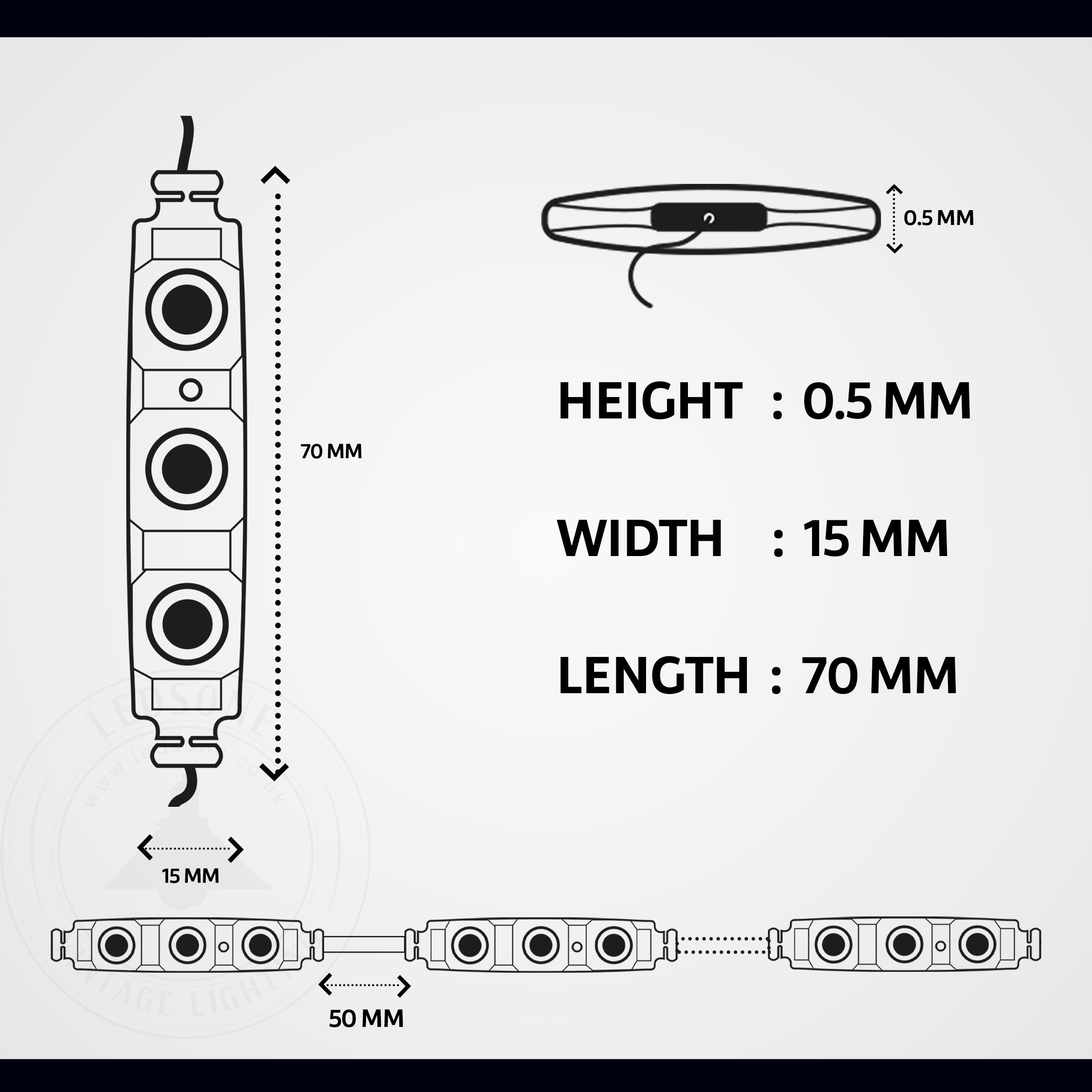 Luci modulo LED SMD 12 V IP65 strisce LED impermeabili per negozio commerciale confezione da 20 - Foto 36 di 44