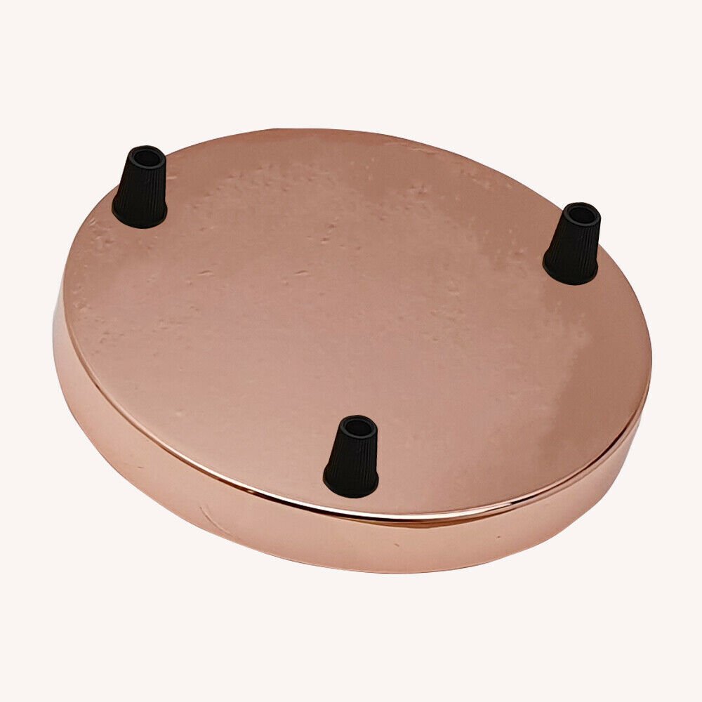 Lámpara de techo rosa multi salida 3 salidas placa estilo vintage - Imagen 32 de 33