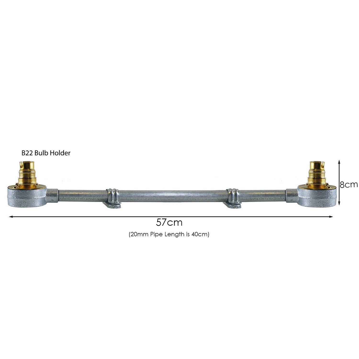 Industrial Vintage Style Wall or Ceiling Light 1 /2 /3 /4 B22 Bar Conduits Light - Picture 21 of 33