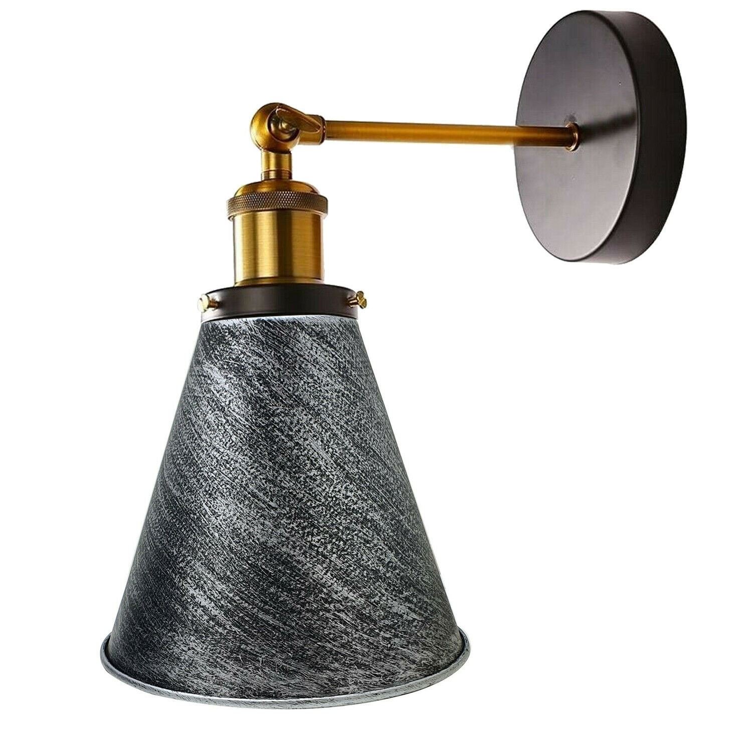 Iluminación interior con forma de cono de metal para luz de pared industrial vintage - Imagen 9 de 15